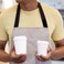 Smygoods White Disposable Paper Coffee Cups with Lids 8 OZ 100 Count For Hot Beverages Tea Espresso Cocoa To Go Drink Containers Caf Office