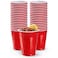 Hanna K. Hanna K Signature Disposable Plastic Party Cups HeavyDuty 18 oz Red Cups 50 Count