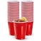Hanna K. Hanna K Signature Disposable Plastic Party Cups HeavyDuty 18 oz Red Cups 50 Count