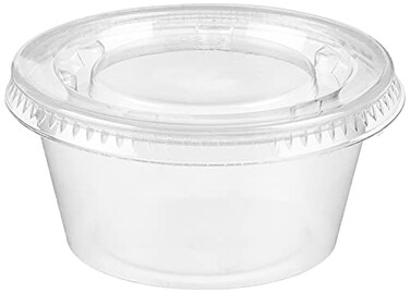 Polar Ice Disposable Plastic Glasses with Lids 2Ounce Translucent 500Pack