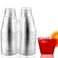 Hanna K. Hard Plastic Tumblers 9 oz Party CupsOld Fashioned Glass 50 Count Drinking Glasses Crystal Clear