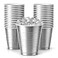 Hanna K. Silver Solid Color Premium Heavy Weight Plastic Cup 18 Oz 50 Count Elegant Durable Perfect for Parties Weddings Everyday Use