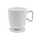 Party Essentials 8Ounce Hard Plastic Coffee CupTea Mug with Handle 20Count Deluxe White