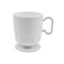 Party Essentials 8Ounce Hard Plastic Coffee CupTea Mug with Handle 20Count Deluxe White