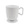 Party Essentials 8Ounce Hard Plastic Coffee CupTea Mug with Handle 20Count Deluxe White