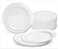 OCCASIONS FINEST OCCASIONS 120 Plates Pack Heavyweight Disposable Wedding Party Plastic Plates 75 AppetizerDessert Plate White Silver Rim