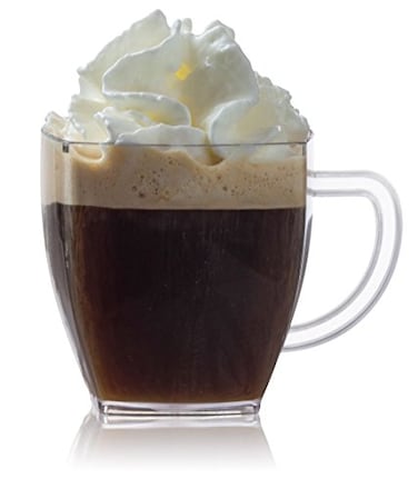 zappy Square 2 Oz Mini Coffee Espresso Cups Cappuccino Cups Mugs 24 Ct Small Dessert Shot Glasses Espresso Shot Glasses Party Wedding Cups Disposable Plastic Mug Clear