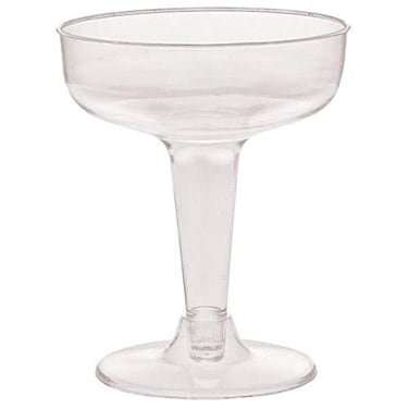Hanna K. Elegant Clear Deluxe Plastic Champagne Cups 4oz Packs of 20 Durable Stylish Perfect for Weddings Parties and Special Events