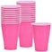 Party Dimensions Disposable Plastic Party Cups 12 oz Hot Pink Pack of 20