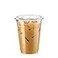 Fit Meal Prep 100 Pack 16 oz Clear Plastic Cups with Flat Lids Disposable Iced Coffee Cups BPA Free Premium Crystal Smoothie Cup for Party Lemonade Stand Cold Drinks Juice Milkshake