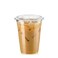 Fit Meal Prep 100 Pack 16 oz Clear Plastic Cups with Flat Lids Disposable Iced Coffee Cups BPA Free Premium Crystal Smoothie Cup for Party Lemonade Stand Cold Drinks Juice Milkshake