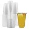 Belinlen 100 Sets 24 oz Plastic CRYSTAL CLEAR Cups with Flat Lids for Cold Drinks Iced Coffee Bubble Boba Tea Smoothie etc