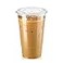 Fit Meal Prep 100 Pack 24 oz Clear Plastic Cups with Flat Lids Disposable Iced Coffee Cups BPA Free Premium Crystal Smoothie Cup for Party Lemonade Stand Cold Drinks Juice Milkshake