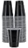 Amcrate Disposable Cups Black 18Ounce Plastic Party Cups Strong and Sturdy for Wedding Christmas Halloween 50 Pack