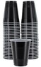 Amcrate Disposable Cups Black 18Ounce Plastic Party Cups Strong and Sturdy for Wedding Christmas Halloween 50 Pack