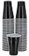 Amcrate Disposable Cups Black Colored 12Ounce Party Cups Strong Sturdy for Parties Weddings Holidays 50 Pack