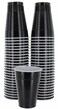 Amcrate Disposable Cups Black Colored 12Ounce Party Cups Strong Sturdy for Parties Weddings Holidays 50 Pack