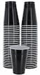Amcrate Disposable Cups Black Colored 12Ounce Party Cups Strong Sturdy for Parties Weddings Holidays 50 Pack