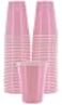 Amcrate Disposable Cups Pink 18Ounce Plastic Party Cups Strong and Sturdy for Wedding Christmas Halloween 50 Pack