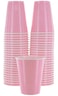 Amcrate Disposable Cups Pink 18Ounce Plastic Party Cups Strong and Sturdy for Wedding Christmas Halloween 50 Pack