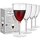 Lillian Tablesettings 96 Pack Stemmed Plastic Wine Glasses 8 oz Elegant CrystalClear Disposable Wine Glasses Shatterproof Premium Hard Plastic Cups for Weddings Parties Special Events