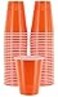 Amcrate Disposable Cups Orange 18Ounce Plastic Party Cups Strong and Sturdy for Wedding Christmas Halloween 50 Pack