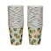 Geeklife Gold Pineapple Paper Cups 9 oz Fruit Decorative Party Cups Set Sparkly Gold Foil Disposable Paper Cups40 pcs