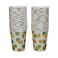Geeklife Gold Pineapple Paper Cups 9 oz Fruit Decorative Party Cups Set Sparkly Gold Foil Disposable Paper Cups40 pcs