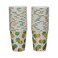 Geeklife Gold Pineapple Paper Cups 9 oz Fruit Decorative Party Cups Set Sparkly Gold Foil Disposable Paper Cups40 pcs