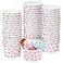 Juvale Disposable Paper Ice Cream Cups 8 oz 50 Pack Rose Gold Polka Dot Dessert Snack Cups Polka Dot Paper Bowls