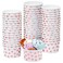 Juvale Disposable Paper Ice Cream Cups 8 oz 50 Pack Rose Gold Polka Dot Dessert Snack Cups Polka Dot Paper Bowls
