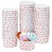 Juvale Disposable Paper Ice Cream Cups 8 oz 50 Pack Rose Gold Polka Dot Dessert Snack Cups Polka Dot Paper Bowls