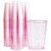 WDF 100pcs 12OZ Rose Gold CupsDisposable Rose Gold Premium Wedding Glitter Plastic Cups Perfect for Wedding Party Birthday