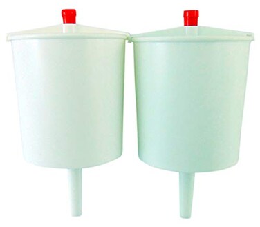 Westmon Works Communion Cup Filler 5 Inch Plastic Push Button Dispenser for Individual Cups Handheld Tool for Fast MessFree Church Prep Set of 2