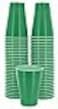 Amcrate Disposable Green Cups 12oz Strong Sturdy 50 Pack for Party Wedding Christmas Halloween
