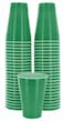 Amcrate Disposable Green Cups 12oz Strong Sturdy 50 Pack for Party Wedding Christmas Halloween