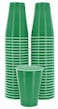 Amcrate Disposable Green Cups 12oz Strong Sturdy 50 Pack for Party Wedding Christmas Halloween