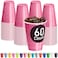 DecorRack Pink Plastic Cups 12 oz Disposable Cups Party Supplies 60 Count