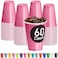 DecorRack Pink Plastic Cups 12 oz Disposable Cups Party Supplies 60 Count