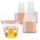 Prestee 100 Rose Gold Plastic Cups Rose Gold Plastic Cups 9 oz Party Decorations Disposable Wine Cup Clear Cup Bulk Party Wine Glasses