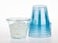 Golden Apple 9oz50sets Blue Plastic Cups with Clear Flat no Hole lids