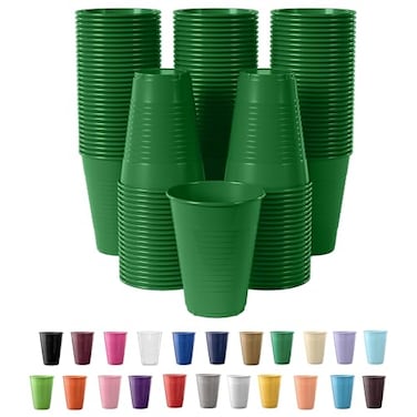 Party Solids Exquisite 12 Oz Green Plastic Cups For Party Supplies 50 Pack Green Disposable Cups Plastic Disposable Drinkware For Parties Events Everyday