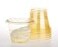 Golden Apple 9oz50sets Yellow Plastic Cups with Clear Flat no Hole lids