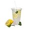 QUIDDITY WARE 100 Sets 16oz Disposable Crystal Clear Plastic Cups with Flat Lids and Straws