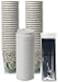 DuraCasa Straws and Coffee Design Insulated Paper Cup 12oz Cups Lids and Drinking Sticks Set 12 oz 50 Cups 50 Lids 50 Straws