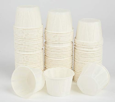 Golden Apple 1oz250ct White Treated Paper Souffle Portion Cups for Measuring Medicine Samples Jello ShotsHarvest Paper Compostable Souffle Portion Cup