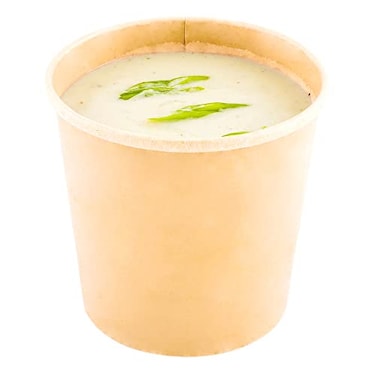 Restaurantware LIDS ONLY Bio Tek 45 x 53 Inch Soup Containers 25 Durable Soup Bowls Disposable Sustainable Brown Paper 32Ounce Soup Cups Round For Take Outs And Delivery Or Picnics