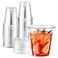 Eupako 8 oz Plastic Cups with Lids 100 Sets Disposable Clear Cups with Lids Cold Drink Containers for Beverage Parfait Smoothie