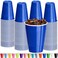 DecorRack Blue Plastic Cups 12 oz Disposable Cups Reusable Party Supplies 120 Count
