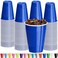 DecorRack Blue Plastic Cups 12 oz Disposable Cups Reusable Party Supplies 120 Count